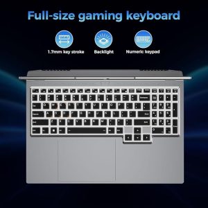 TOPGRO 16" FHD Laptop | Core i9-9980HK | GTX 1650 | 32GB RAM | 1TB SSD | Win11 Pro (Gray) - Image 4